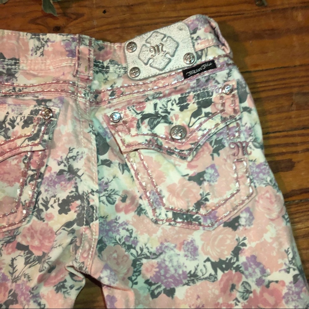 Miss Me Floral Skinny Jeans